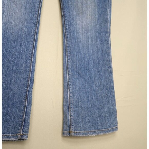 Vintage Y2K Baby Phat Bootcut Jeans Size 11 Baggy Distressed Sequin Logo 34x30 - Picture 4 of 16